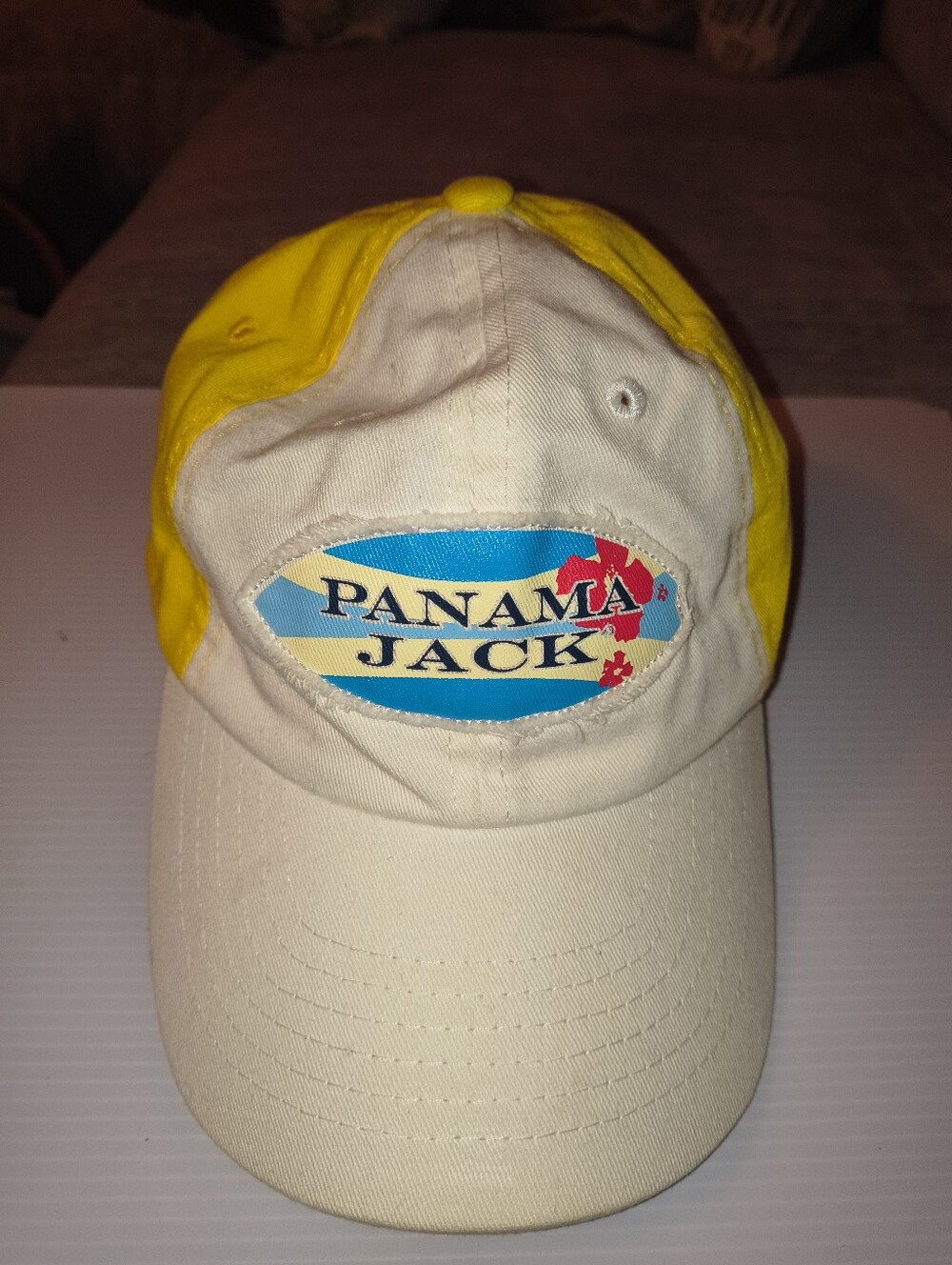 Panama Jack Yellow & Cream Logo Baseball Cap